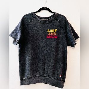 Aviator Nation Vintage Logo crewneck shortsleeve sweatshirt large surf snow